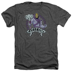 Masters Of The Universe Skeletor Men's 30/1 Heather 60 40 Poly Short-Sleeve T-Shirt