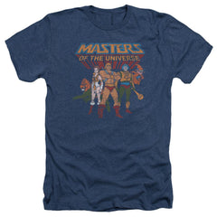 Masters Of The Universe Team Of Heroes Men's 30/1 Heather 60 40 Poly Short-Sleeve T-Shirt