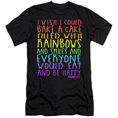 Mean Girls Rainbows And Cake Men's Ultra-Soft 30/1 Cotton Slim Short-Sleeve T-Shirt