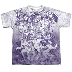 Mighty Morphin Power Rangers Baddies Sub Youth Regular Fit Poly Short-Sleeve T-Shirt