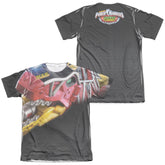 Mighty Morphin Power Rangers Big Zord (Front/Back Print) Men's Regular Fit Poly Cotton Short-Sleeve T-Shirt
