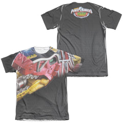 Mighty Morphin Power Rangers Big Zord (Front/Back Print) Men's Regular Fit Poly Cotton Short-Sleeve T-Shirt