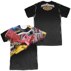 Mighty Morphin Power Rangers Big Zord (Front/Back Print) Men's Regular Fit Polyester Short-Sleeve T-Shirt