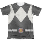 Mighty Morphin Power Rangers Black Ranger Men's Regular Fit Poly Cotton Short-Sleeve T-Shirt