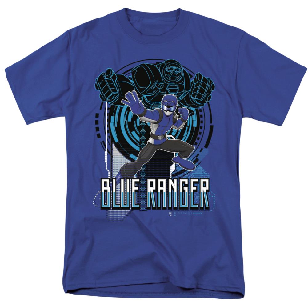 Mighty Morphin Power Rangers Blue Ranger Men's 18/1 Cotton Short-Sleeve T-Shirt