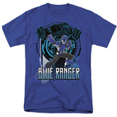 Mighty Morphin Power Rangers Blue Ranger Men's 18/1 Cotton Short-Sleeve T-Shirt