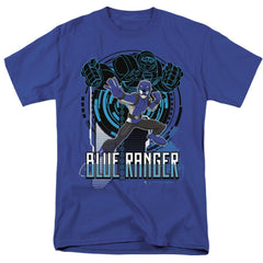 Mighty Morphin Power Rangers Blue Ranger Men's 18/1 Cotton Short-Sleeve T-Shirt