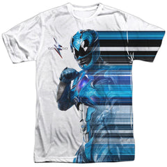 Mighty Morphin Power Rangers Blue Streak Men's Regular Fit Polyester Short-Sleeve T-Shirt