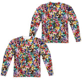 Mighty Morphin Power Rangers Crowd Of Rangers (Front/Back Print) Men's Regular Fit Polyester Long-Sleeve T-Shirt