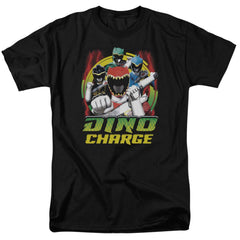 Mighty Morphin Power Rangers Dino Lightning Men's 18/1 Cotton Short-Sleeve T-Shirt