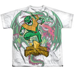 Mighty Morphin Power Rangers Dragon Power Youth Regular Fit Poly Short-Sleeve T-Shirt