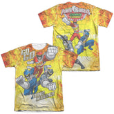 Mighty Morphin Power Rangers Go Go Dino Charge (Front/Back Print) Men's Regular Fit Poly Cotton Short-Sleeve T-Shirt