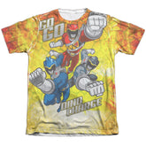 Mighty Morphin Power Rangers Go Go Dino Charge Men's Regular Fit Poly Cotton Short-Sleeve T-Shirt