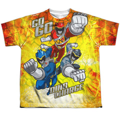 Mighty Morphin Power Rangers Go Go Dino Charge Youth Regular Fit Poly Short-Sleeve T-Shirt