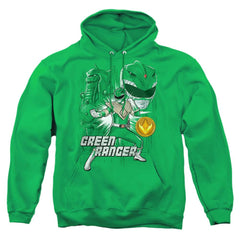 Mighty Morphin Power Rangers Green Ranger Men's Pull-Over 75 25 Poly Hoodie