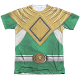 Mighty Morphin Power Rangers Green Ranger Men's Regular Fit Poly Cotton Short-Sleeve T-Shirt