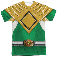 Mighty Morphin Power Rangers Green Ranger Men's Regular Fit Polyester Short-Sleeve T-Shirt