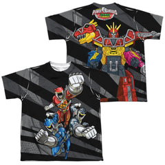 Mighty Morphin Power Rangers Lets Bolt (Front/Back Print) Youth Regular Fit Poly Short-Sleeve T-Shirt