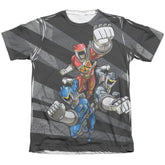 Mighty Morphin Power Rangers Lets Bolt Men's Regular Fit Poly Cotton Short-Sleeve T-Shirt