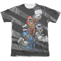 Mighty Morphin Power Rangers Lets Bolt Men's Regular Fit Poly Cotton Short-Sleeve T-Shirt