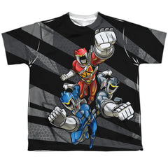 Mighty Morphin Power Rangers Lets Bolt Youth Regular Fit Poly Short-Sleeve T-Shirt
