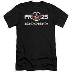 Mighty Morphin Power Rangers Megazord 25 Men's Ultra-Soft 30/1 Cotton Slim Short-Sleeve T-Shirt