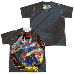 Mighty Morphin Power Rangers Megazord (Front/Back Print) Youth Regular Fit Poly Short-Sleeve T-Shirt