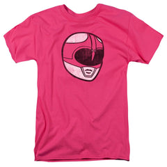 Mighty Morphin Power Rangers Pink Ranger Mask Men's 18/1 Cotton Short-Sleeve T-Shirt