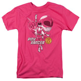 Mighty Morphin Power Rangers Pink Ranger Men's 18/1 Cotton Short-Sleeve T-Shirt