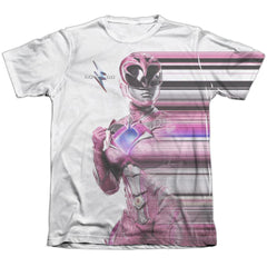 Mighty Morphin Power Rangers Pink Streak Men's Regular Fit Poly Cotton Short-Sleeve T-Shirt