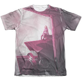 Mighty Morphin Power Rangers Pink Zord Poster Men's Regular Fit Poly Cotton Short-Sleeve T-Shirt