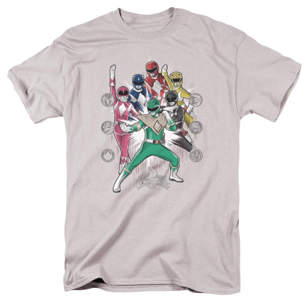 Mighty Morphin Power Rangers Ranger Manga Men's 18/1 Cotton Short-Sleeve T-Shirt