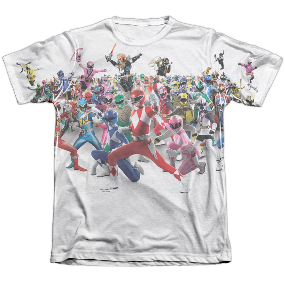 Mighty Morphin Power Rangers Ranger Overload Men's Regular Fit Poly Cotton Short-Sleeve T-Shirt