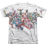 Mighty Morphin Power Rangers Ranger Overload Men's Regular Fit Poly Cotton Short-Sleeve T-Shirt