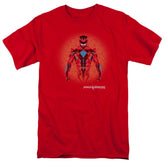 Mighty Morphin Power Rangers Red Power Ranger Graphic Men's 18/1 Cotton Short-Sleeve T-Shirt