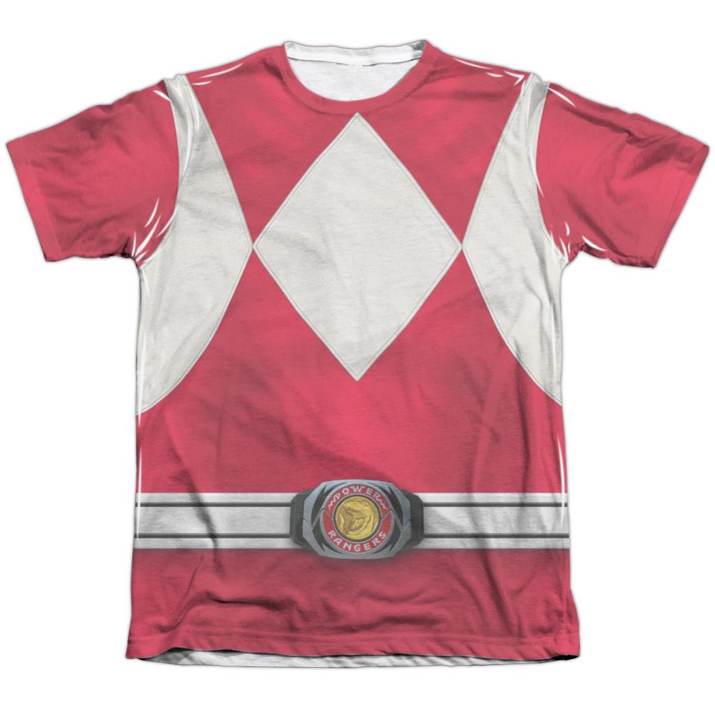 Mighty Morphin Power Rangers Red Ranger Men's Regular Fit Poly Cotton Short-Sleeve T-Shirt