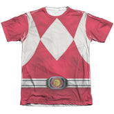 Mighty Morphin Power Rangers Red Ranger Men's Regular Fit Poly Cotton Short-Sleeve T-Shirt