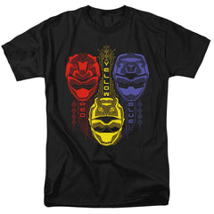 Mighty Morphin Power Rangers Red Yellow Blue Men's 18/1 Cotton Short-Sleeve T-Shirt