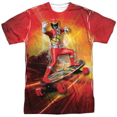 Mighty Morphin Power Rangers Skater Men's Regular Fit Polyester Short-Sleeve T-Shirt