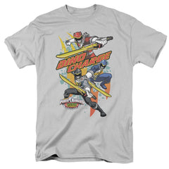 Mighty Morphin Power Rangers Swords Out Men's 18/1 Cotton Short-Sleeve T-Shirt
