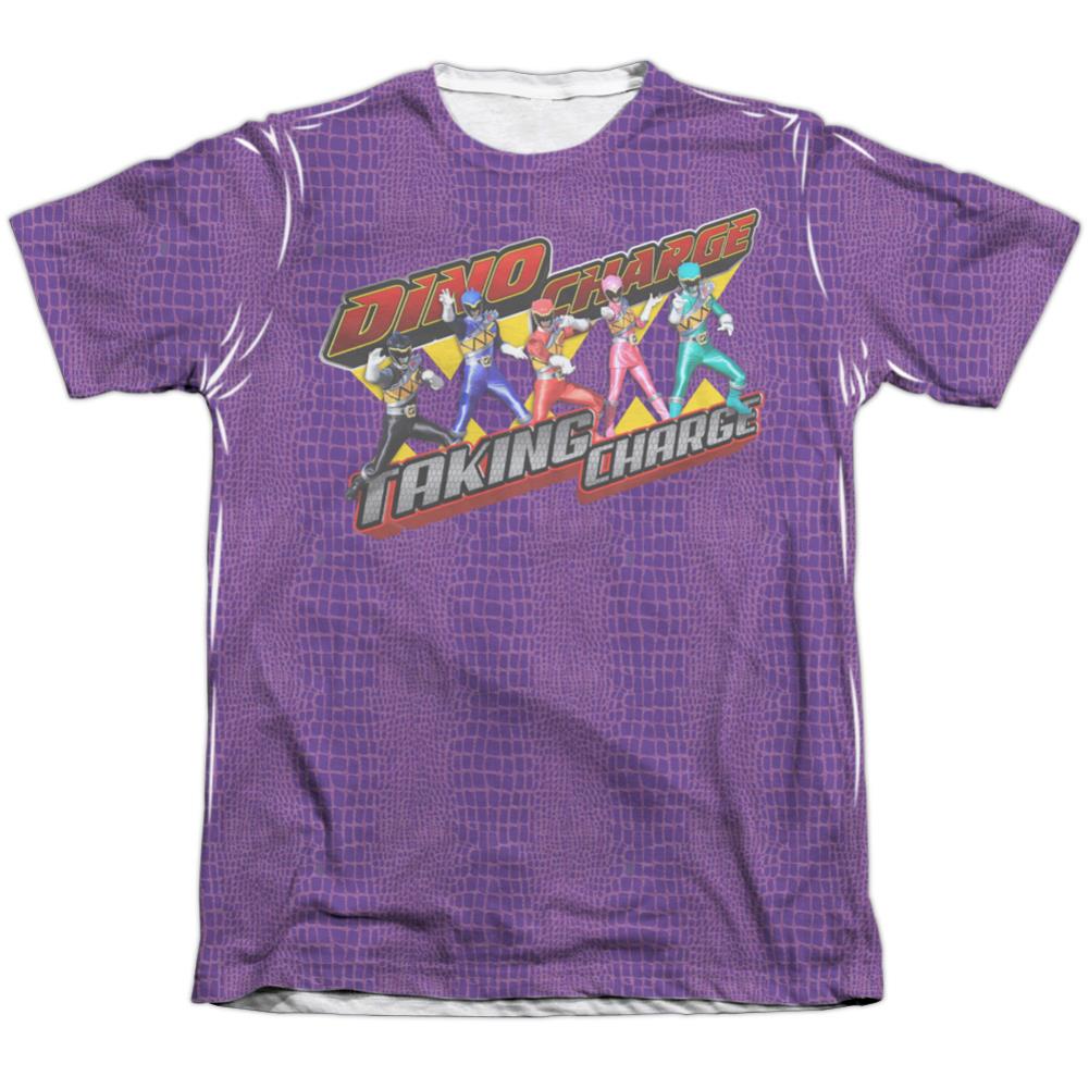 Mighty Morphin Power Rangers Taking Charge Men's Regular Fit Poly Cotton Short-Sleeve T-Shirt