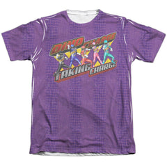 Mighty Morphin Power Rangers Taking Charge Men's Regular Fit Poly Cotton Short-Sleeve T-Shirt