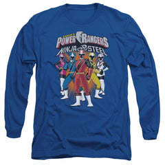 Mighty Morphin Power Rangers Team Lineup Men's 18/1 Cotton Long-Sleeve T-Shirt