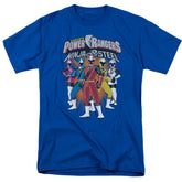 Mighty Morphin Power Rangers Team Lineup Men's 18/1 Cotton Short-Sleeve T-Shirt