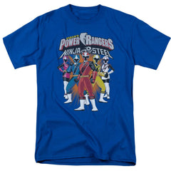 Mighty Morphin Power Rangers Team Lineup Men's 18/1 Cotton Short-Sleeve T-Shirt