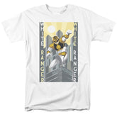 Mighty Morphin Power Rangers White Ranger Deco Men's 18/1 Cotton Short-Sleeve T-Shirt