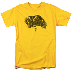 Mighty Morphin Power Rangers Yellow Men's 18/1 Cotton Short-Sleeve T-Shirt
