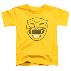 Mighty Morphin Power Rangers Yellow Ranger Mask Toddler 18/1 Cotton Short-Sleeve T-Shirt