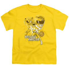 Mighty Morphin Power Rangers Yellow Ranger Youth 18/1 100% Cotton Short-Sleeve T-Shirt