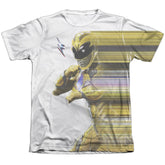 Mighty Morphin Power Rangers Yellow Streak Men's Regular Fit Poly Cotton Short-Sleeve T-Shirt